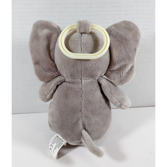 Kellytoy Gray Elephant  Rattle Crinkle Ears Plush 11" Baby Toy Stuffed Animal - Picture 3 of 4